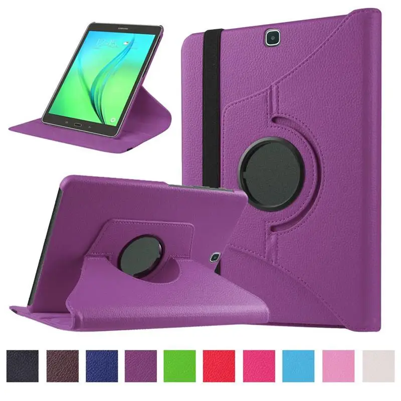 Purple Ультратонкий планшет чехлы для huawei MediaPad M2 1" A01W Магнитный вращающийся на 360 ° Стенд Флип PU кожаный чехол-книжка с стилусом - Цвет: Purple