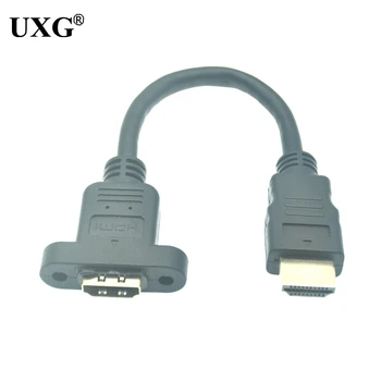 

15cm 30cm 1m HDMI Extension Cable Male to Female Gold Plated With Screw Panel Mount Extended Short Cable for HD TV LCD Laptop
