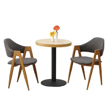 

Nordic dining chair A-shaped chair simple home backrest chair ins net red chair cafe tea shop tea restaurant table and chair