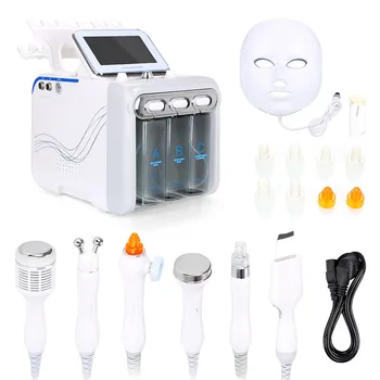 

7 in1 Facial Dead Skin Remove Water Microdermabrasion Led Photon Light Mask Ultrasound Machine
