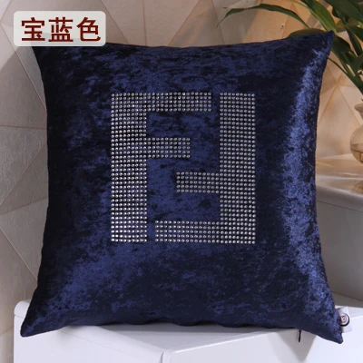 Royal blue Европейский и американский стиль наволочка Подушка для офисного дивана FF Роскошная подушка. Настраиваемый цвет/размер/логотип - Цвет: Royal blue