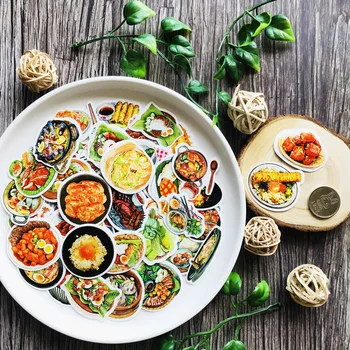 

47pcs Delicious Food Stickers For Suitcase Satchel Schoolbag Book Bag Pencil Box Folder Phone Laptop Travel Luggage Cool Decals