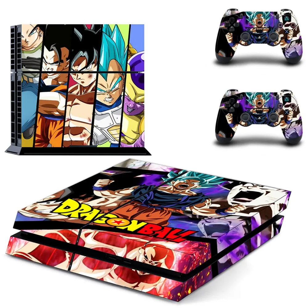 Dragon Ball Z Супер полное покрытие лицевые панели наклейка для PS4 Наклейка для playstation 4 консоль и контроллеры наклейка для PS4 виниловая наклейка