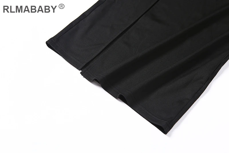 RLMABABY, сексуальное длинное платье макси с высоким разрезом, женское платье на бретельках, без рукавов, с открытой спиной, облегающее черное платье, летнее повседневное женское платье