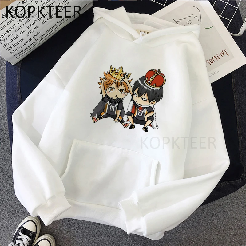 Толстовка Женская в стиле аниме худи Haikyuu Hinata Shoyo Anime Kageyama Tobio Модный пуловер