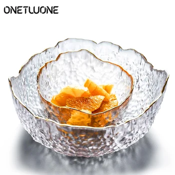 

Creative Glass Salad Bowl Tableware Fruit Vegetables Bowl Irregular Shape Phnom Penh Glass Bowl Kitchen Dinnerware