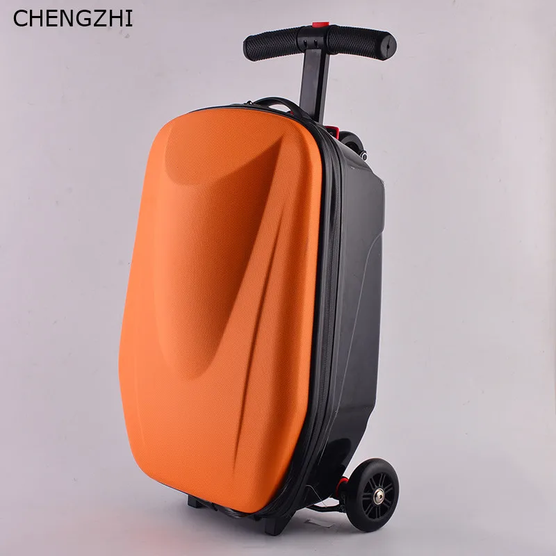 CHENGZHI, 20 дюймов, ленивый скутер, чемодан, алюминиевый сплав, чехол на колесиках, для взрослых, багаж для путешествий
