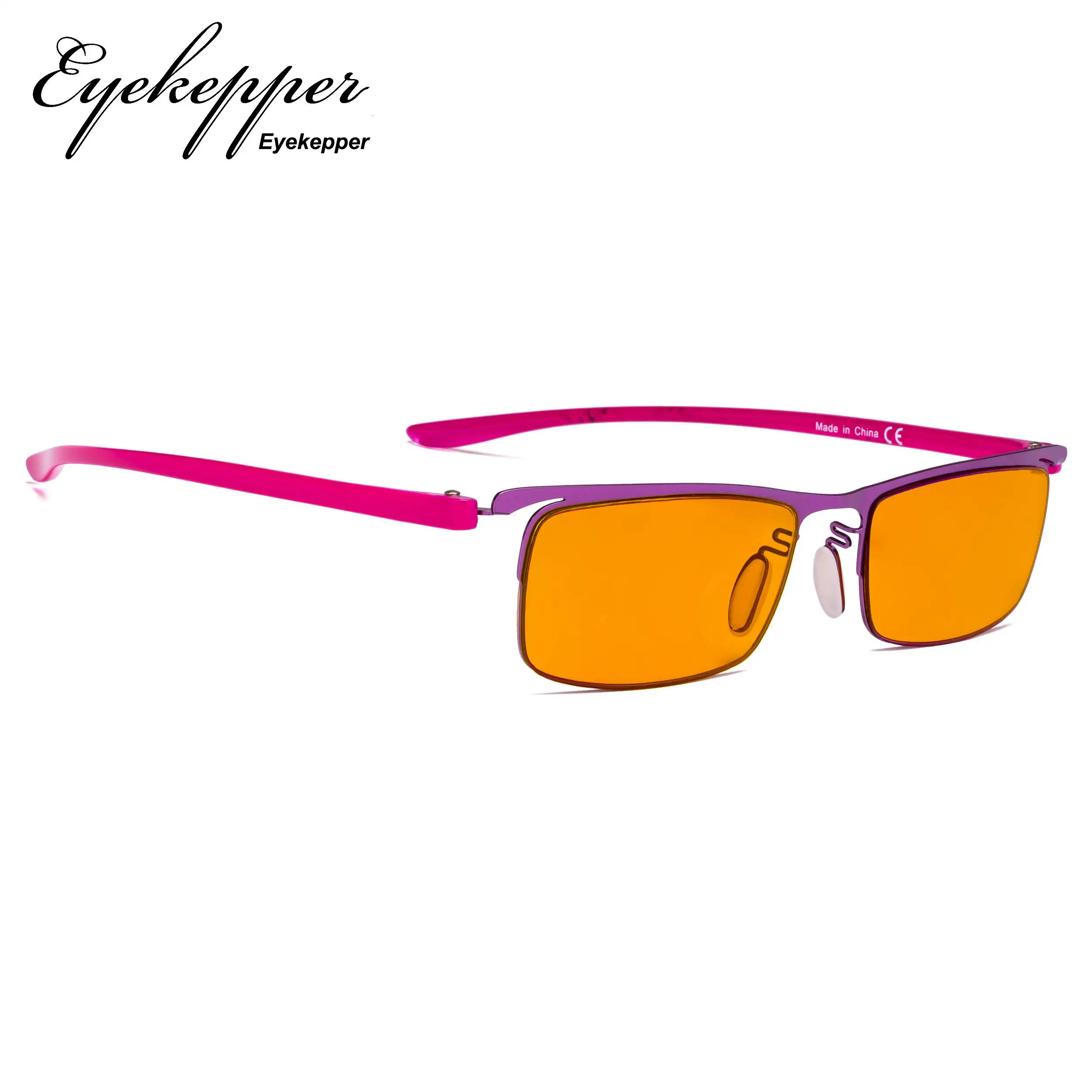 DS12625 Eyekepper, синий светильник, блокирующие компьютерные очки с оранжевым фильтром, линзы для сна, полуобода, очки для чтения для женщин и мужчин