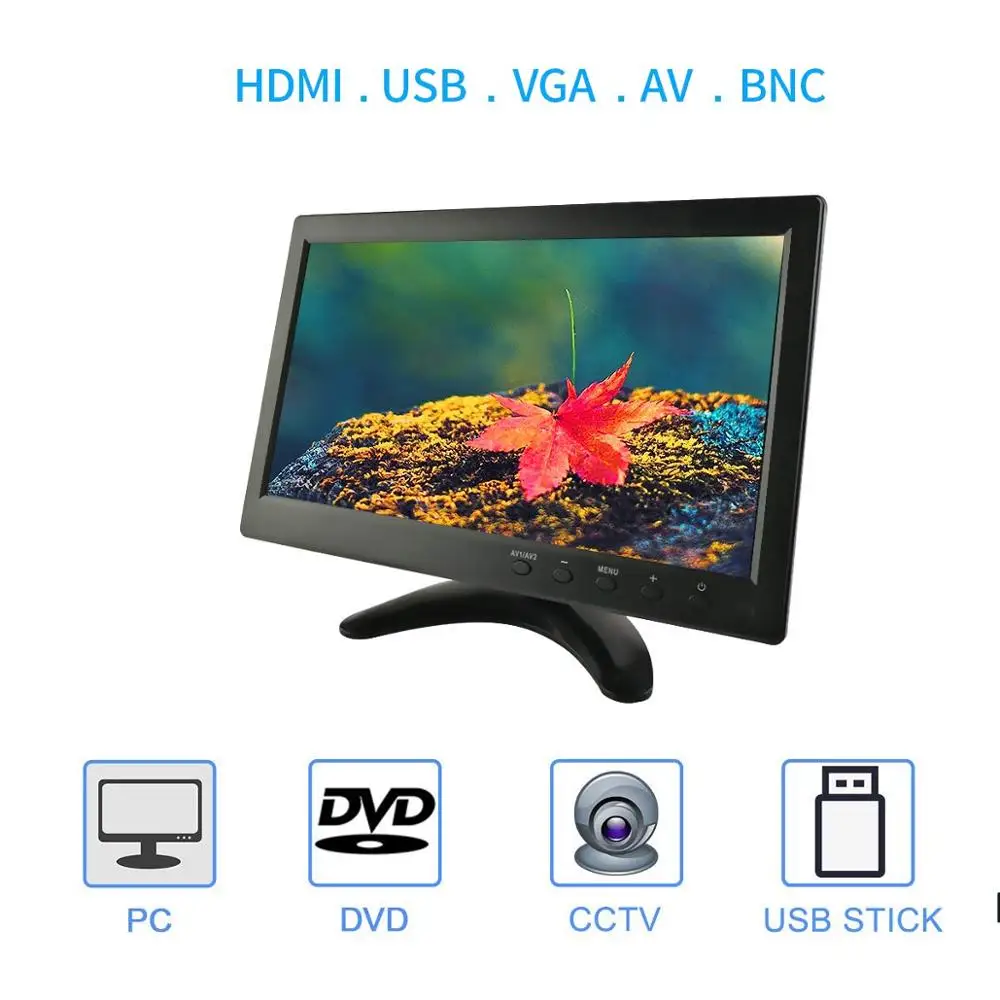  10.1 inch lcd hd touch screen monitor IPS 1920*1200 small mini portable lcd display With BNC/AV/VGA