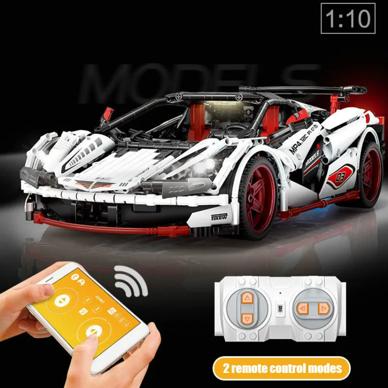 Технические MOC-3918 супер автомобиль с RC APP управления строительные блоки кирпичи игрушки подарки для детей