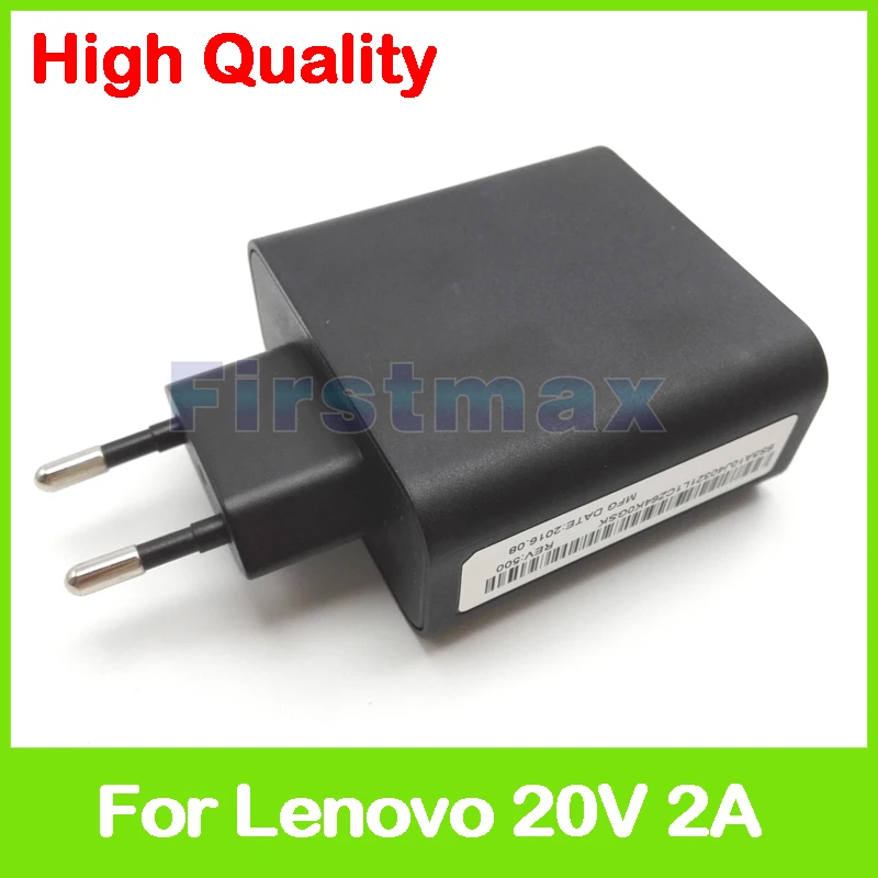 20V 2A 5,2 V 2A USB AC Мощность адаптер для lenovo Yoga 3 Pro 13-I5Y70 13-I5Y71 планшетный ПК зарядное устройство ADL40WDG 36200577 36200578 штепсельная вилка европейского стандарта - Цвет: Without USB Cable