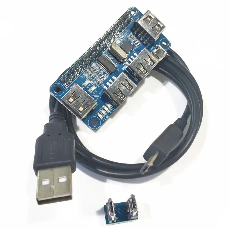 1 комплект usb-хаб Плата расширения макетная плата для Raspberry Zero/Zero W/3B+ комплект