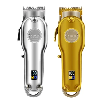 

2020 New Barber Professional Hair Clipper Electric Cordless LCD Hair Trimmer Gold Silver Hair Cutting Machine Mower