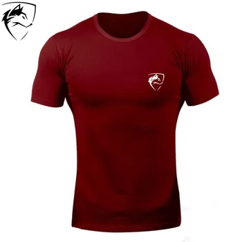 

ALPHALETE Brand Summer New Mens T shirt Fitness Bodybuilding Fashion Male Short Cotton Clothing Brand Tee Tops