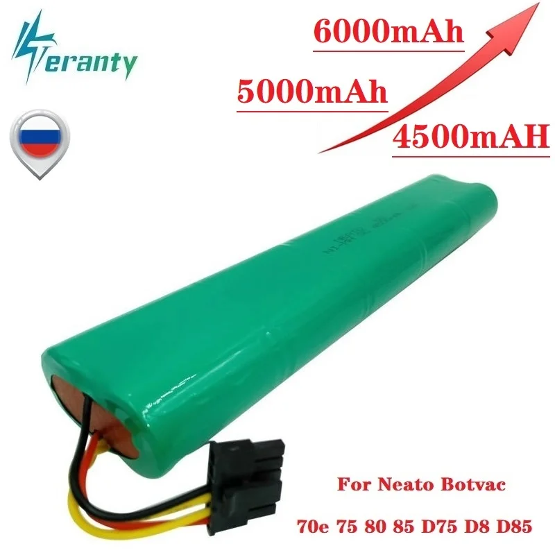 Обновленная аккумуляторная батарея для пылесосов Neato Botvac 70E 75 80 85 D75 D8 D85 4500 мАч 5000 12
