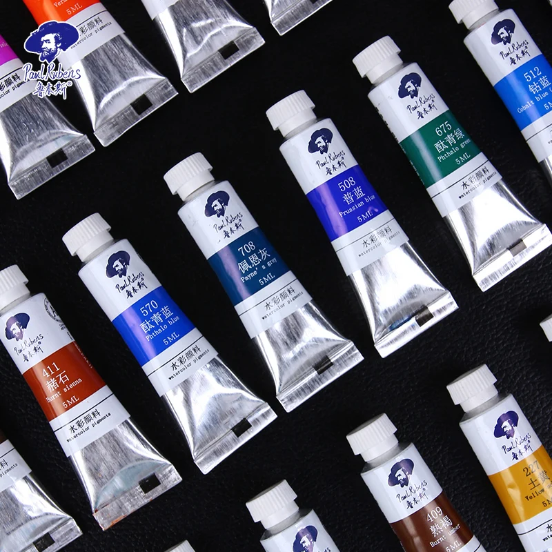 

Official Paul Rubens 5ml Watercolor Paints Tubes Caroline Series 20 colors Pigment for Beginner Student Art supplier