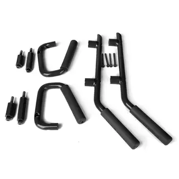 

Front & Rear Grab Bar Hard Mount Solid Steel Wild Boar Grab Handle For Jeep Wrangler Rubicon JK 2007-2017 Door Black