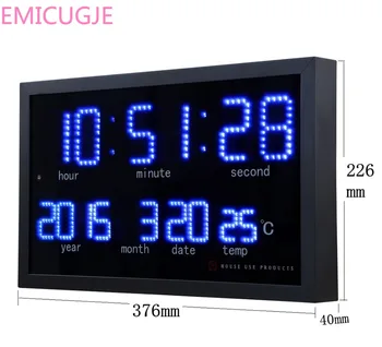 

Electronic Led Calendar Clock Home Thermometer ClockDot Matrix Led Digital Large Wall Clock Living Room Modern Decoration