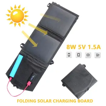 

Durable 5V Monocrystalline Silicon Emergency Supply Travel Solar Power Bank Solar Charger Phone Mate Tool Solar Panel Outdoors