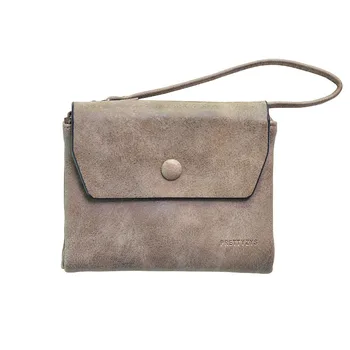 

Women's Bag Japanese And Korean-Style Fashion Women's Short Zipper Leather Wallet Wrist Strap Wallet-Style Simple Purse Wallet