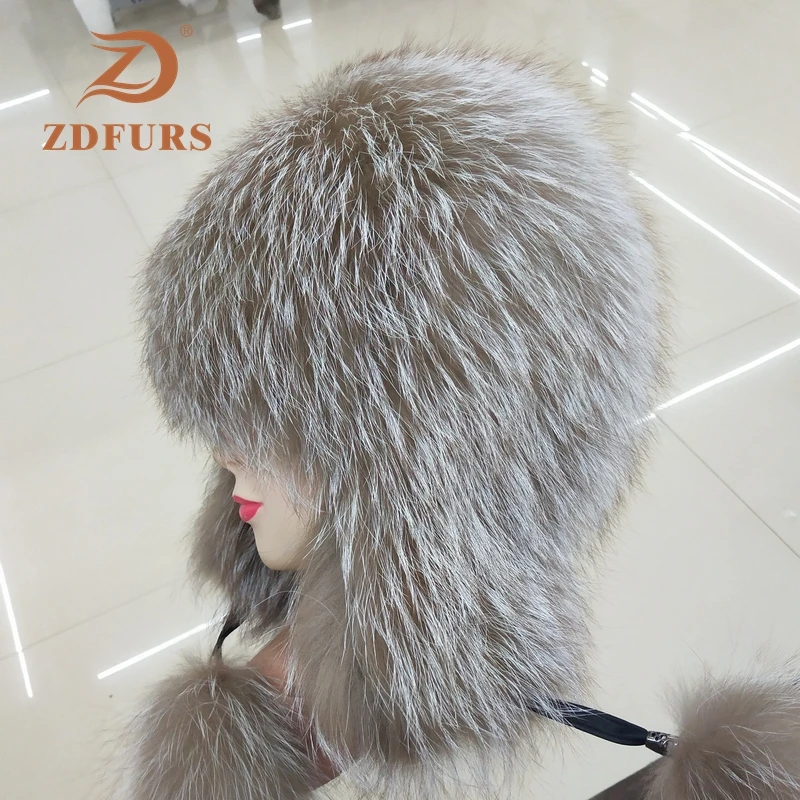 ZDFURS* шапка из лисьего меха женская зимняя корейская мода утолщенная теплая большая шапка, закрывающая уши меховые женские шляпы Lei Feng