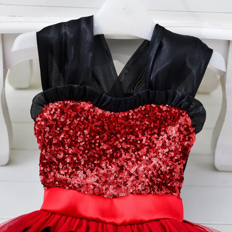 Carnival 2020 Red bug cosplay Girls Dress Summer Clothes Redbug Party Dress Children's day Lace Dot Baby Girls Dresses