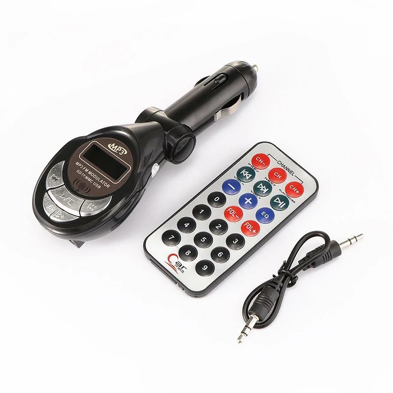 

LCD Car MP3 Player Wireless FM Transmitter USB SD CD MMC With Remote Control durable and practical to use
