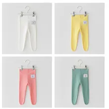Одежда для малышей ярких цветов; леггинсы для маленьких девочек; Штаны для новорожденных мальчиков и девочек; эластичные хлопковые брюки для малышей