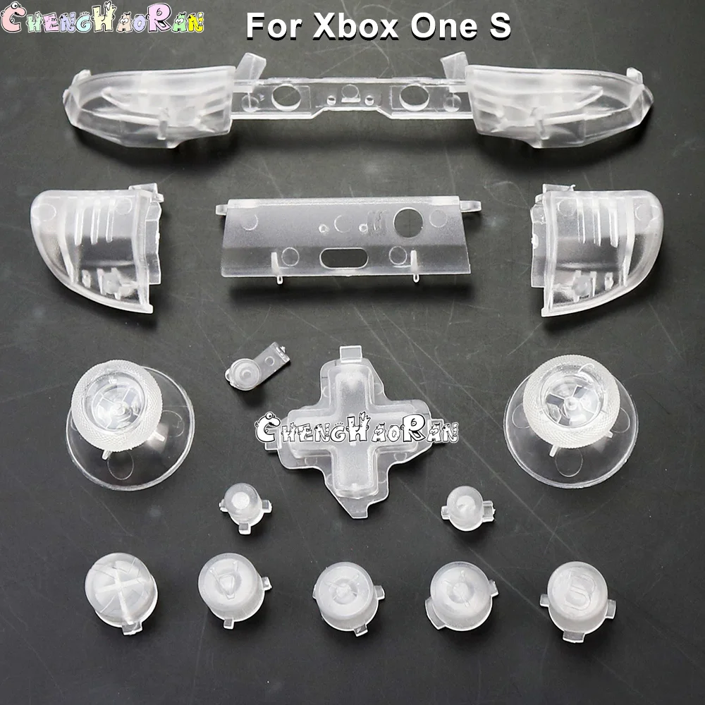 Xbox One S X 슬림 컨트롤러 아날로그 스틱 Dpad, 솔리드 도금 RB LB 범퍼 RT LT 트리거 버튼 모드 키트, 19 색, 1 세트