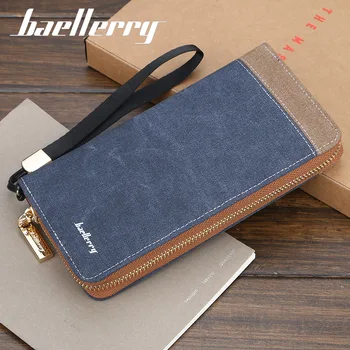 

Men's retro canvas hand bag men's wallet long zipper hand bag mobile phone bag 2019 new coin purse men's bags