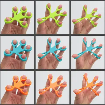 

Silicone Finger Resistance Band And Hand Grip Exercise Ring EnsionTool Strength Exerciser Training Finger Rehabilitation Trainer