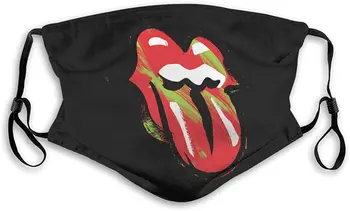 

Dust Mask Rol Stones Mouth Face Shield Dust With Filter Face guard Oral protection Black