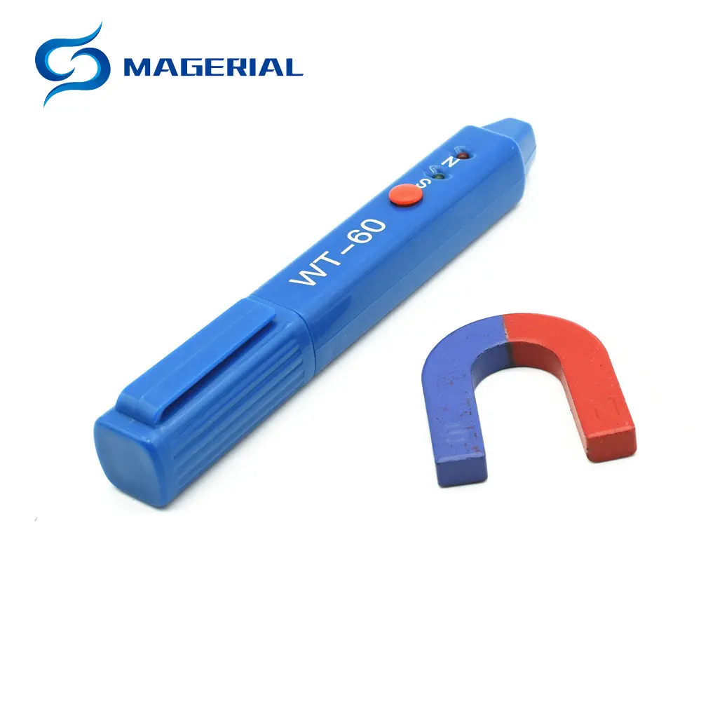 Ручка для считывания магнитных полюсов проста в использовании с функцией контроля полюсов S и N(исключается батарейка AAA