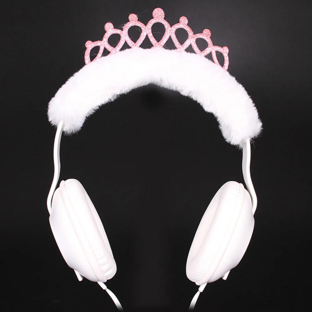 

1 PC Crown Pattern Moving Coil Plush Adorable Earphone for Playing