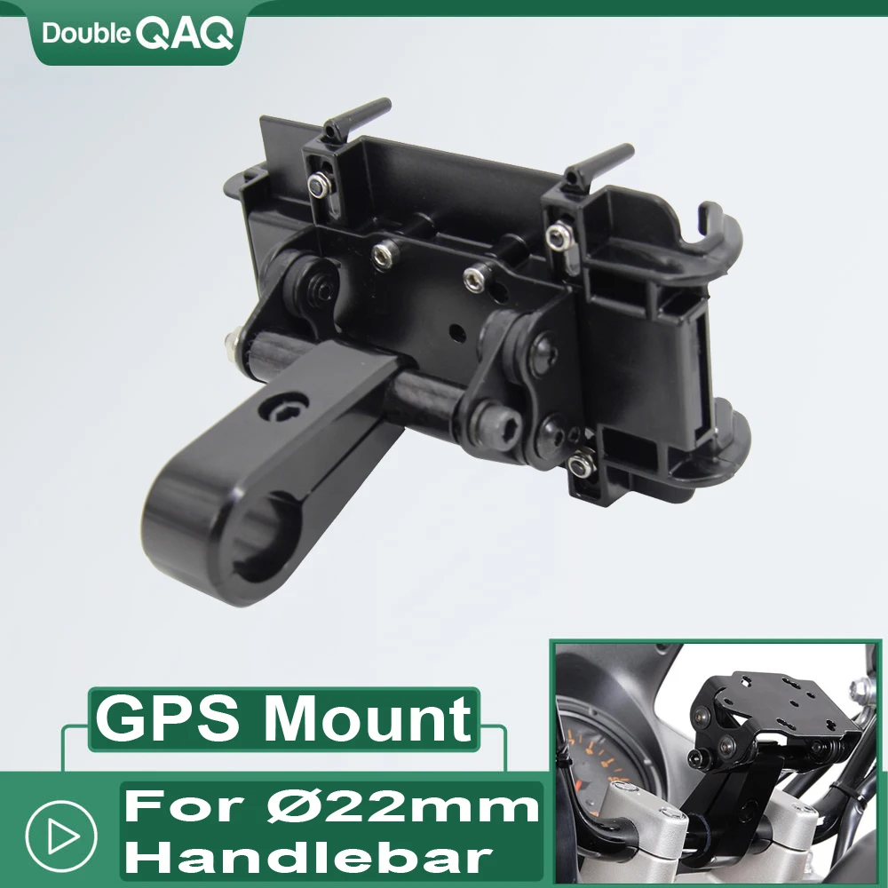 

For Ø 22mm Handlebar NEW Motorcycle Accessories Black GPS Mount Phone Bracket Holder