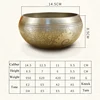 New Nepal Handmade Tibetan Singing Bowl Set Decorative-wall-dishes  Resonance Healing Meditation Yoga Bowl with Mallet 2