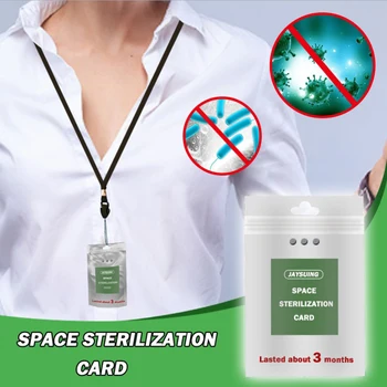 

90days Air Space Sterilization Card Antibacterial Lanyard Protection Card Non-toxic Ingredients Disinfection Card