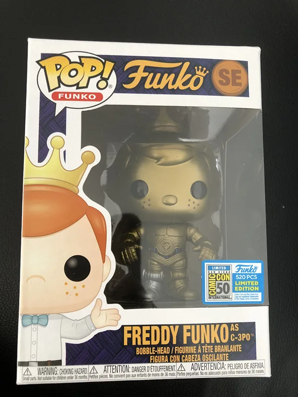 SDCC эксклюзивный Funko pop официальный Freddy Funko as C-3PO из Звездных Войн Виниловая фигурка Коллекционная модель игрушки в коробке