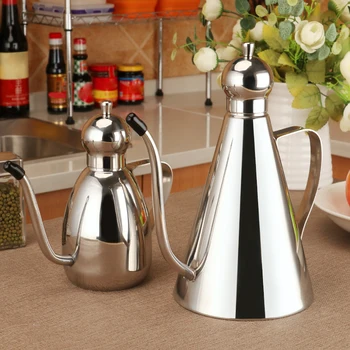

Olive Oil Vinegar Dispenser Jar Stainless Steel Seasoning Pot Container Kitchen Storage Bottles FAS6
