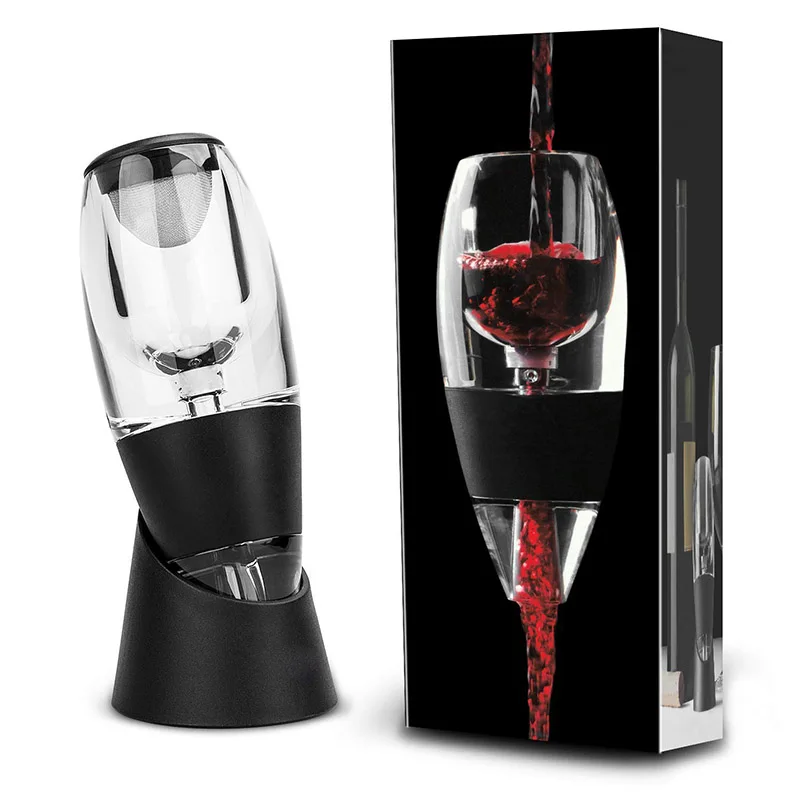 

Wine Aerator Pourer Diffuser Decanter Spout with Base for Red Wine Christmas THJ99