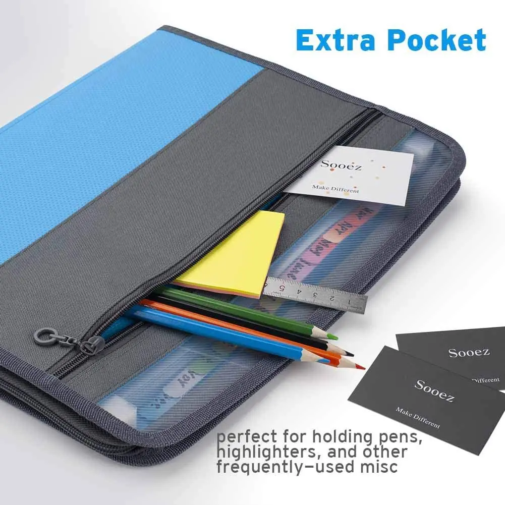 File Folder A4 Expanding File Folder with Sticky Labels 13 Pocket Accordion File Folder Document Organizer Expanding Zipper