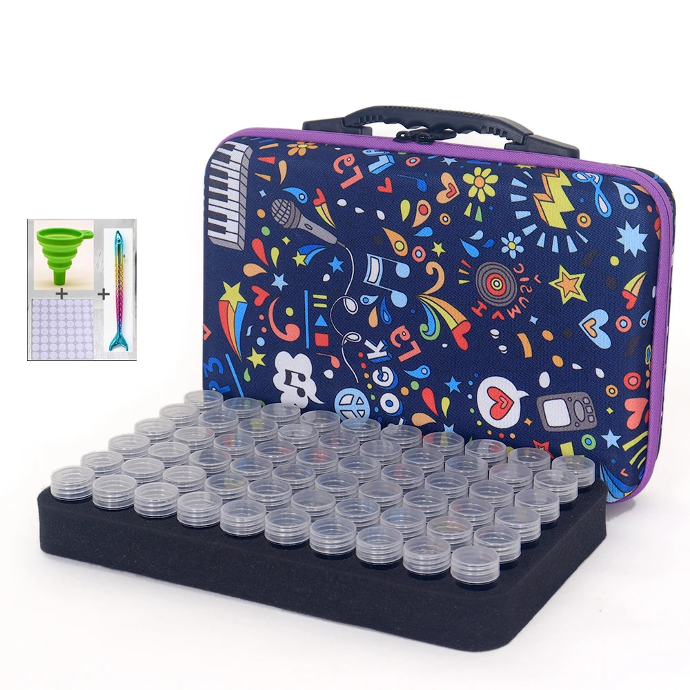 

60 5d Diamond Embroidery Tools Handbag diamond mosaic Case box diamond painting accessoires Diamond Painting Storage Bag Box