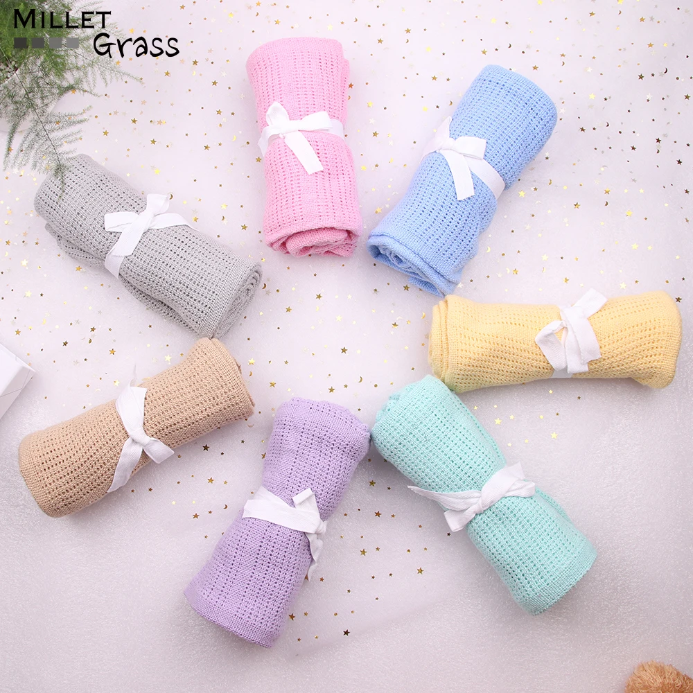 

HD 100% Cotton blanket knitted for baby swaddle sleeping bag baby blanket fleece swaddle blankets muslin bamboo