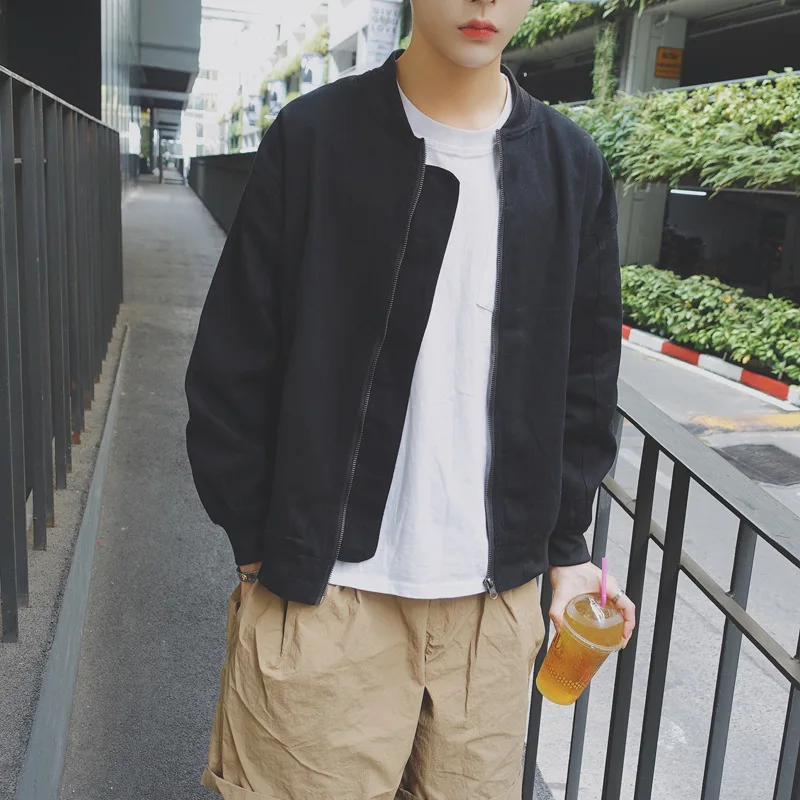 

2019 Autumn Clothing New Style Trend Slim Fit Men Jacket Youth Popularity Printed Letter Jacket MEN'S Wear Large Size