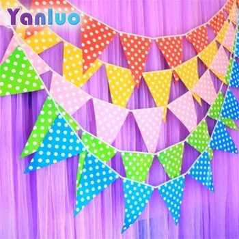 

2.2M Polka Dot Banner Garland Birthday Party Wedding Decoration Children Party Decoration Supplies 1pcs