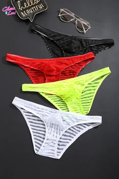 

Men Sexy Briefs Adult Breathable Mesh Elastic Low Waist Spandex Moisture Wicking Underwear Underpants Apparel Chau Lui
