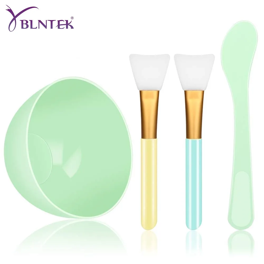 

YBLNTEK Face Mask Mixing Bowl Set 4 in 1 DIY Face Mask Mixing Tool Kit Facial Mask Bowl Stick Spatula Silicone Face Mask Brush