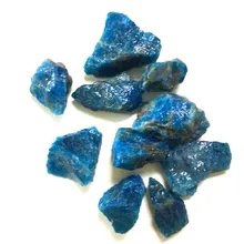 100 г натуральный Апатит Грубые каменные гравийные минеральный кристалл сырья Синий Апатит