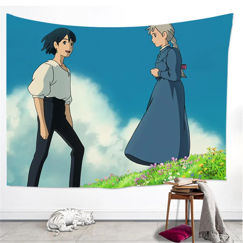 Style 8 Howl's Moving ковер «Замок» искусство настенный гобелены покрывало пледы домашний декор - Цвет: Style 8
