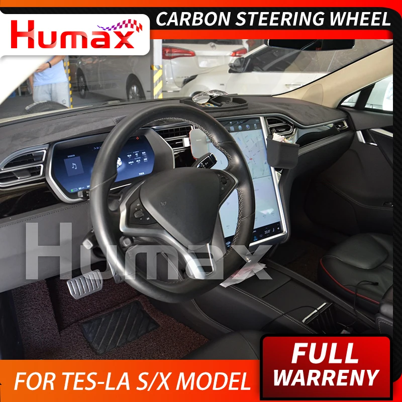 Настоящее углеродное волокно руль для Tesla X/S модель автомобиля стиль Черный Флип Меховой чехол с отделка по центру Тюнинг автомобиля автозапчасти